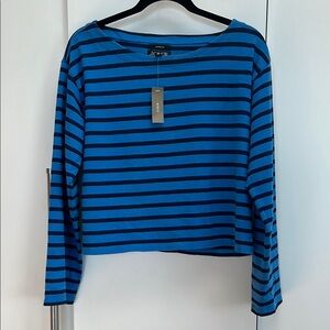 J. Crew Blue and Dk Navy Long Sleeve Tee